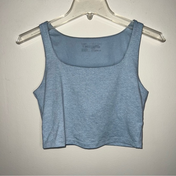Yogalicious Lux Light Blue Gray Tank Fitness Casual Size Small - Picture 7 of 7